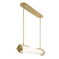 LED Pendelleuchte 122 cm Metall Glas in Gold 3000 K Vintage