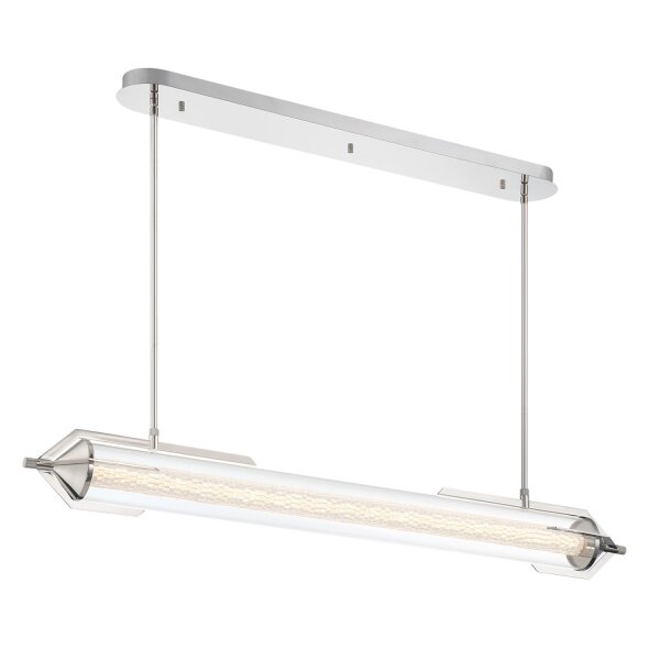 LED Hängelampe Glas Metall 3000 K 3329 lm Chrom poliert