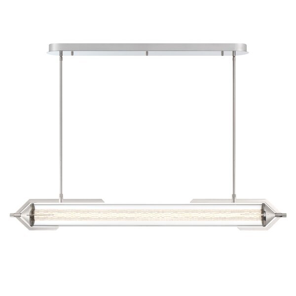 LED Hängelampe Glas Metall 3000 K 3329 lm Chrom poliert
