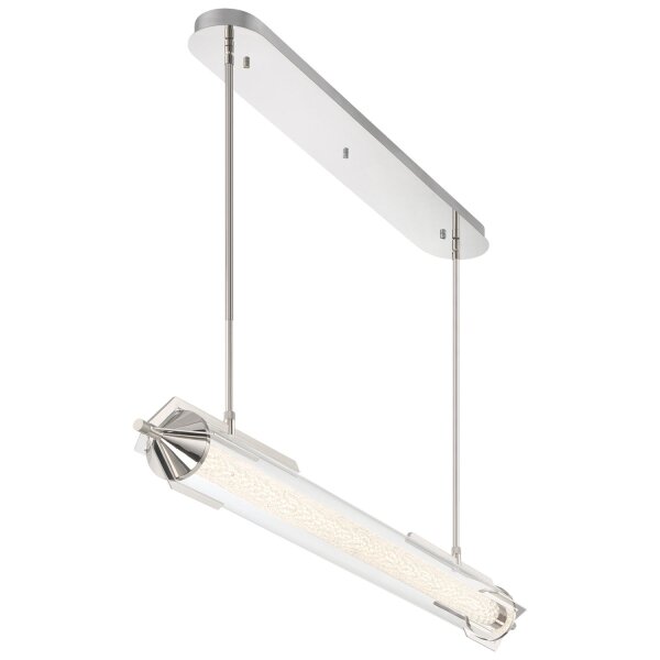 LED Hängelampe Glas Metall 3000 K 3329 lm Chrom poliert