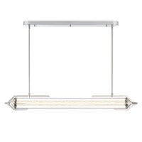 LED Hängelampe Glas Metall 3000 K 3329 lm Chrom poliert
