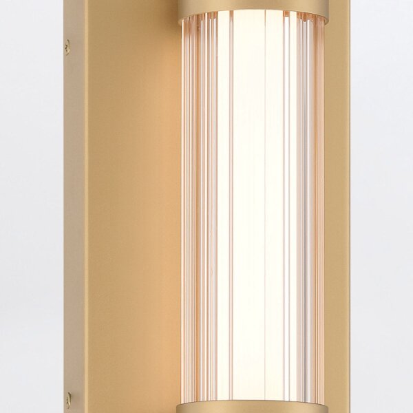 LED Wandleuchte Metall Glas IP44 H: 54 cm Badezimmer