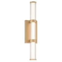 LED Wandleuchte Metall Glas IP44 H: 54 cm Badezimmer
