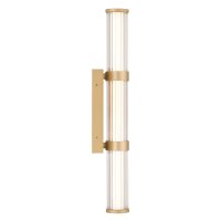 LED Wandleuchte Metall Glas IP44 H: 54 cm Badezimmer
