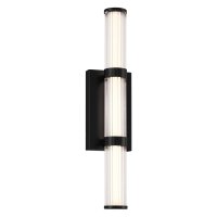 LED Badlampe Schwarz 54 cm IP44 3000 K Metall Glas CORVIN