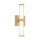 LED Wandleuchte Bad Metall Glas 35,5 cm hoch IP44 in Gold
