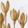 Wandlampe Metall H: 43,8 cm in Gold brüniert E14 Floral