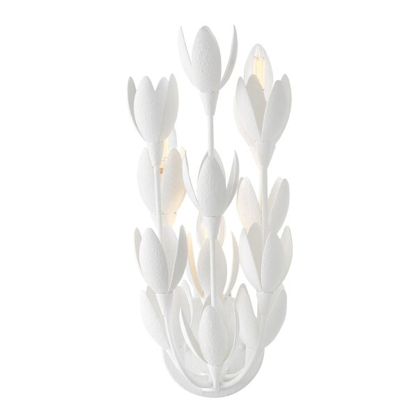 Wandlampe Weiß 43,8 cm hoch E14 3-flammig Metall