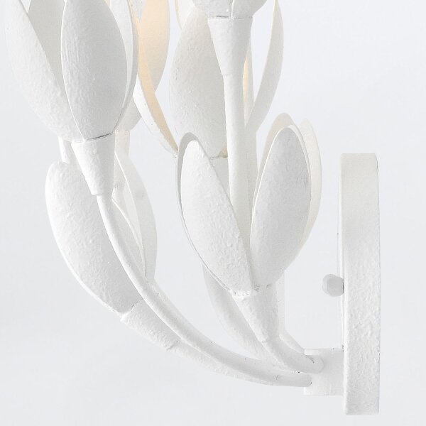 Wandlampe Weiß 43,8 cm hoch E14 3-flammig Metall