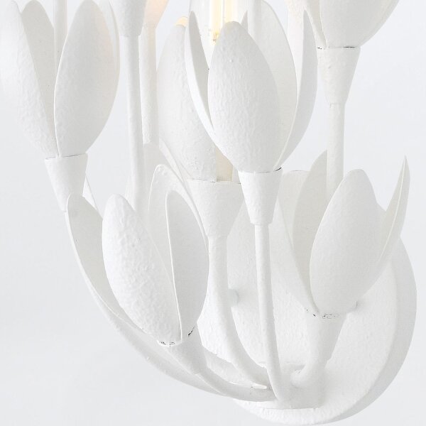 Wandlampe Weiß 43,8 cm hoch E14 3-flammig Metall