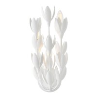 Wandlampe Wei&szlig; 43,8 cm hoch E14 3-flammig Metall