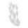 Wandlampe Weiß 43,8 cm hoch E14 3-flammig Metall