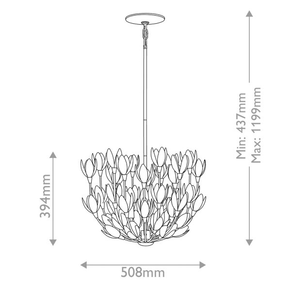 Pendelleuchte Weiß B: 50,8 cm verputzter Stahl 3x E14