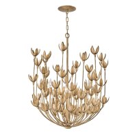 Hängelampe 66,7 cm breit H: max. 4 m XXL Metall in Gold