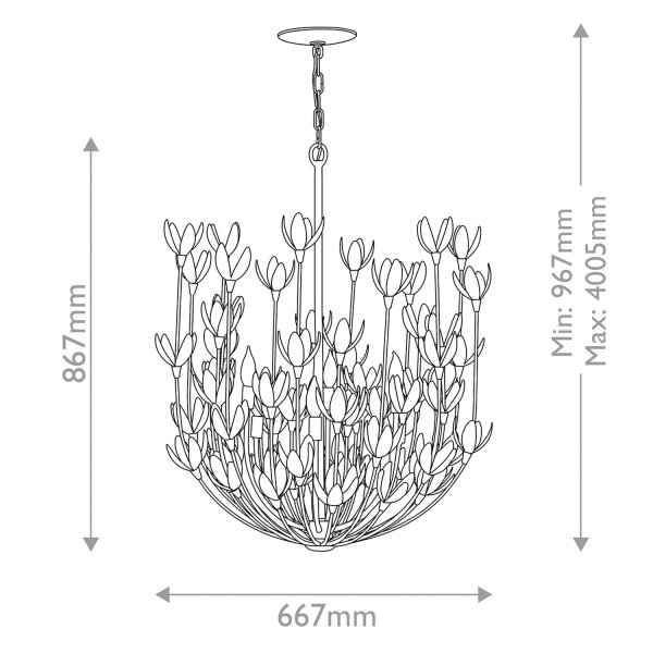 Hängeleuchte Weiß B: 66,7 cm H: max. 4 m groß DARIAN