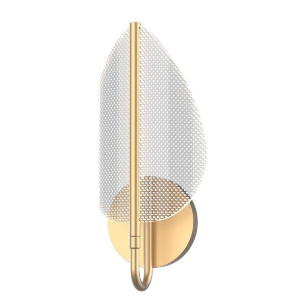 LED Wandleuchte in Messing 37,1 cm hoch warmweiß Modern