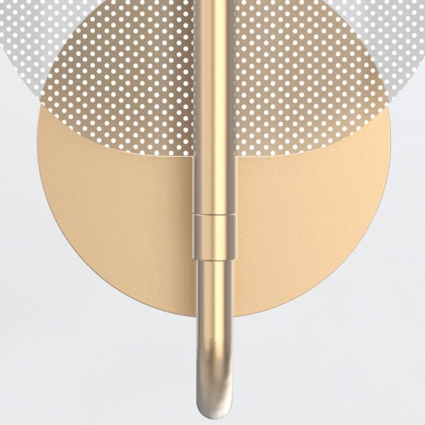 LED Wandleuchte in Messing 37,1 cm hoch warmweiß Modern