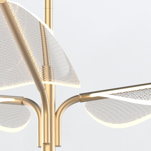 LED Hängeleuchte Modern B: 78,7 cm in Messing höhenverstellbar