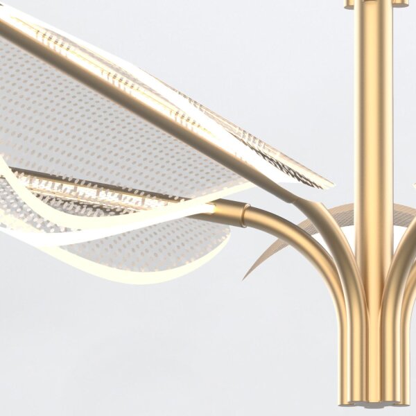 LED Hängeleuchte Modern B: 78,7 cm in Messing höhenverstellbar
