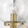 Badlampe Marmor Stahl Glas H: 41,4 cm in Messing Antik Weiß