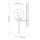 Badlampe Marmor Stahl Glas H: 41,4 cm in Messing Antik Weiß