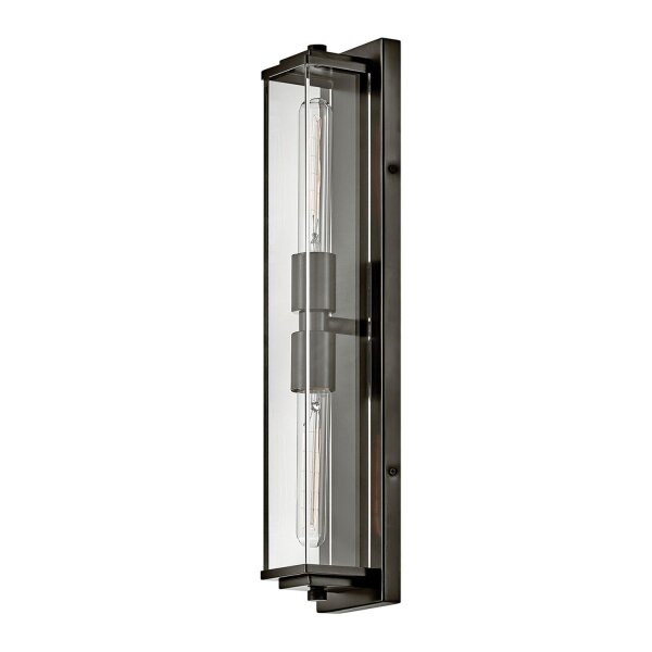 Badezimmerleuchte Schwarz 56 cm IP44 2x E27 Vintage