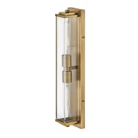 Wandleuchte in Messing Antik 56 cm hoch IP44 2x E27 Bad