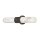 LED Wandleuchte Bad IP44 H: 61 cm Alu Glas Alabasteroptik