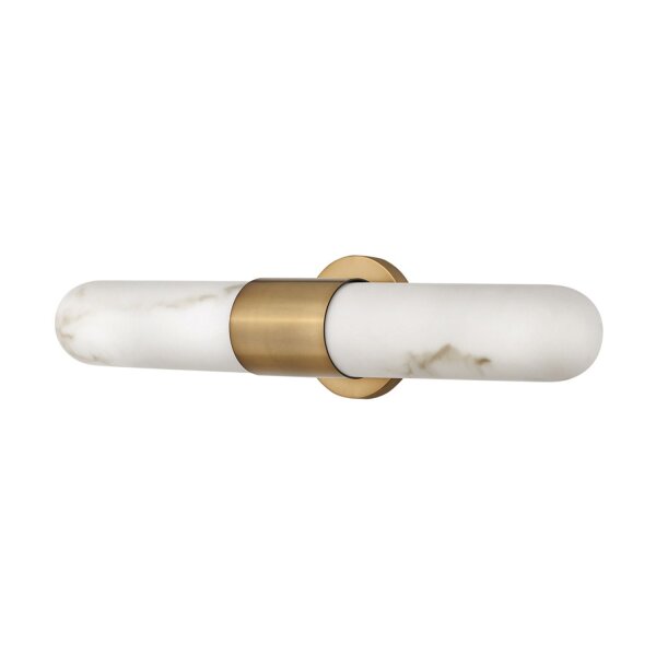 LED Badleuchte Wand IP44 3000 K 61 cm hoch Alabasteroptik