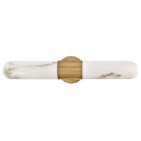 LED Badleuchte Wand IP44 3000 K 61 cm hoch Alabasteroptik