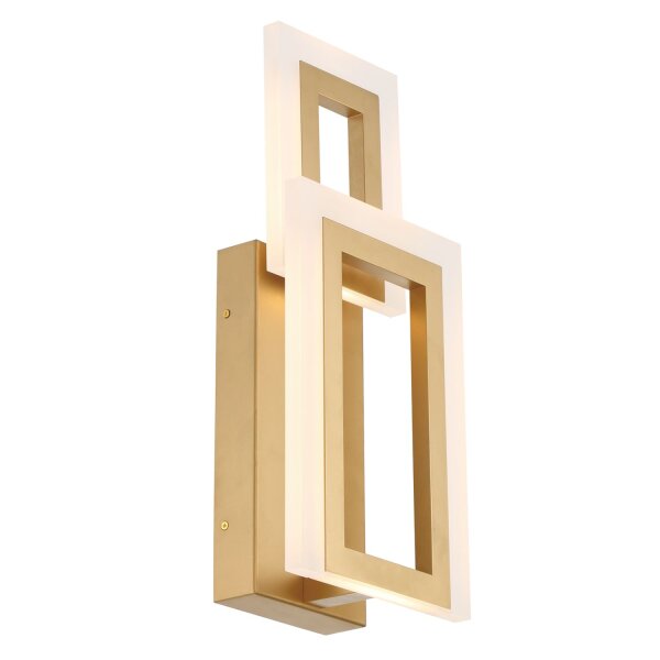 LED Wandleuchte Metall H: 40,6 cm Modern 3000 K 802 lm in Gold