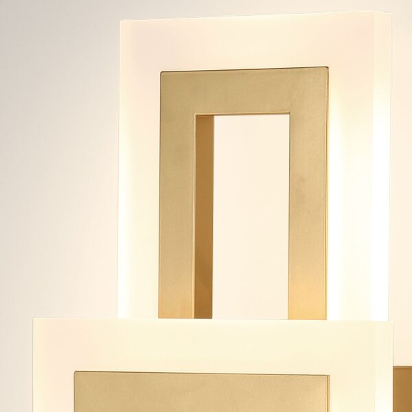 LED Wandleuchte Metall H: 40,6 cm Modern 3000 K 802 lm in Gold