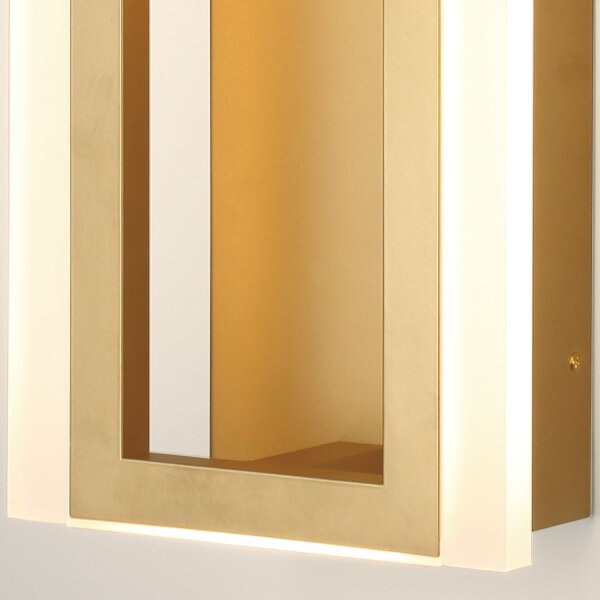 LED Wandleuchte Metall H: 40,6 cm Modern 3000 K 802 lm in Gold