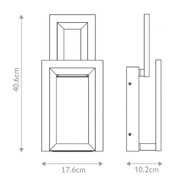 LED Wandleuchte Metall H: 40,6 cm Modern 3000 K 802 lm in Gold