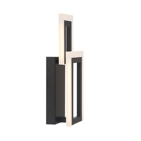LED Wandleuchte Schwarz 40,6 cm hoch Metall 3000 K 802 lm
