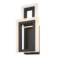 LED Wandleuchte Schwarz 40,6 cm hoch Metall 3000 K 802 lm