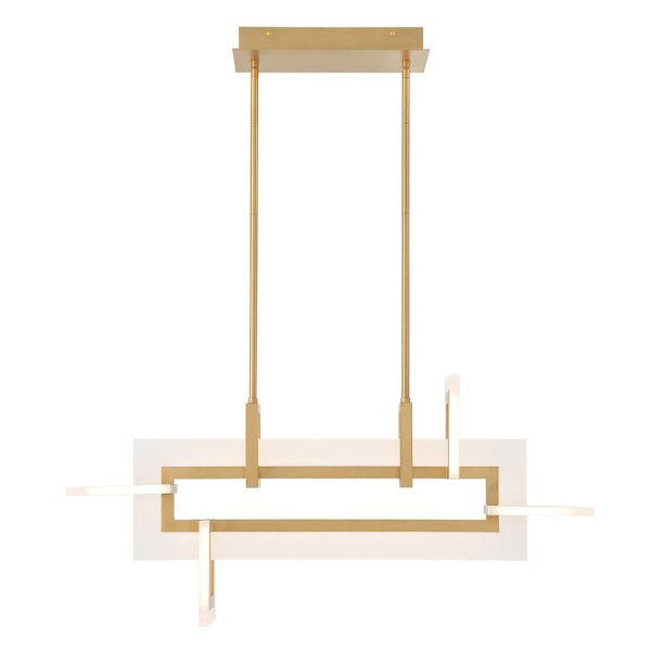 LED Hängeleuchte Modern B: 84 cm in Gold 3000 K ELRIC