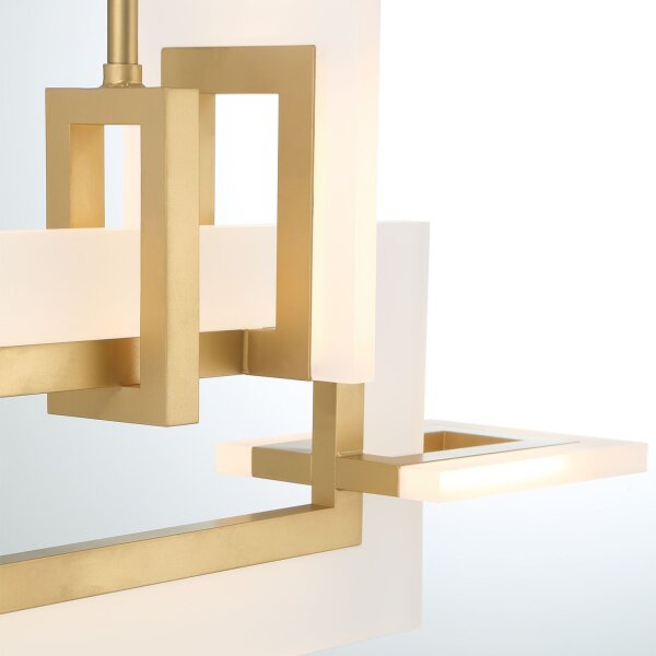 LED Hängeleuchte Modern B: 84 cm in Gold 3000 K ELRIC