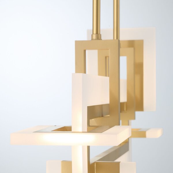LED Hängeleuchte Modern B: 84 cm in Gold 3000 K ELRIC