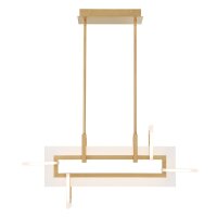 LED Hängeleuchte Modern B: 84 cm in Gold 3000 K ELRIC