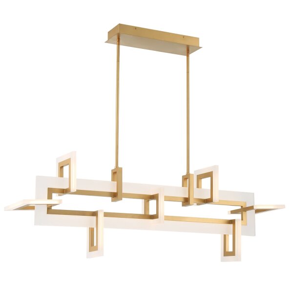 Hängeleuchte LED Metall in Gold B: 122,8 cm Modern Design