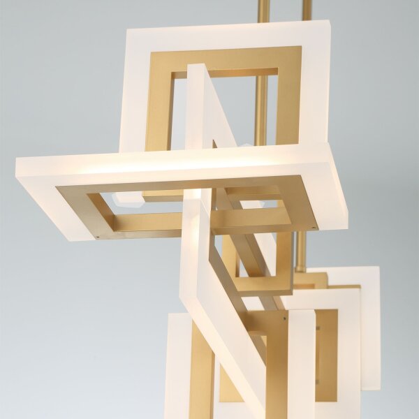 Hängeleuchte LED Metall in Gold B: 122,8 cm Modern Design