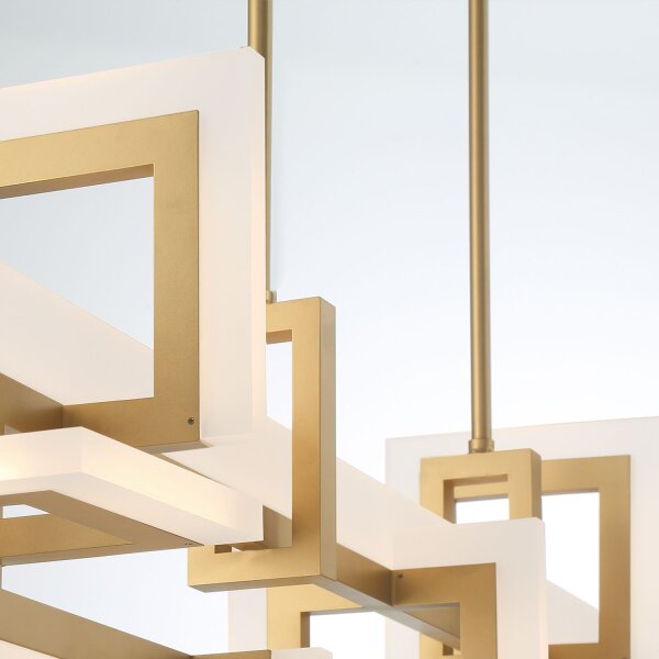 Hängeleuchte LED Metall in Gold B: 122,8 cm Modern Design