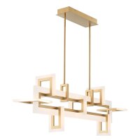 Hängeleuchte LED Metall in Gold B: 122,8 cm Modern...