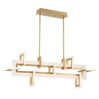 Hängeleuchte LED Metall in Gold B: 122,8 cm Modern...