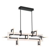 LED Hängelampe Metall Schwarz Weiß 122,8 cm...