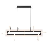 LED Hängelampe Metall Schwarz Weiß 122,8 cm...