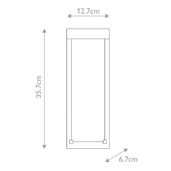 Außenleuchte LED IP44 H: 35,7 cm 3000 K Aluminium Regenglas