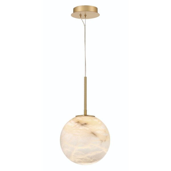 Hängeleuchte LED Kugelschirm Ø 30,4 cm Alabaster Metall
