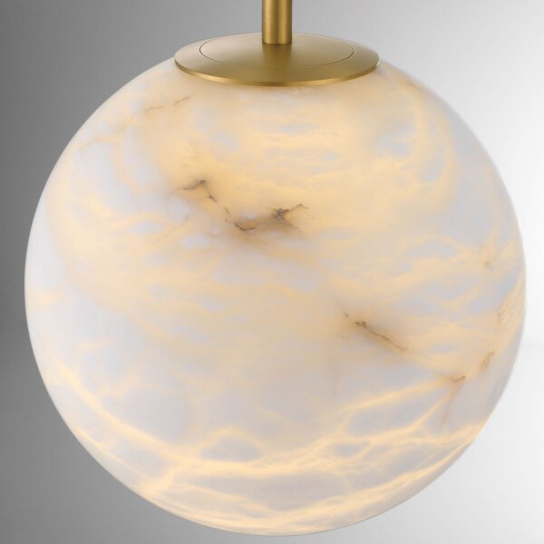 Hängeleuchte LED Kugelschirm Ø 30,4 cm Alabaster Metall